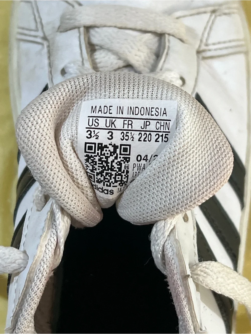 adidas White and Black Kids Sneakers - Classic Three-Stripes